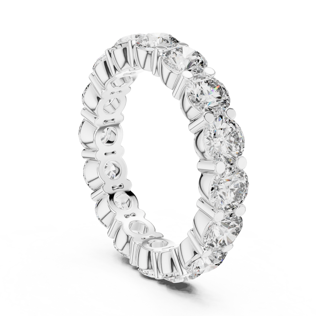 DDLR-235 - Eternity Round Ring - White Gold