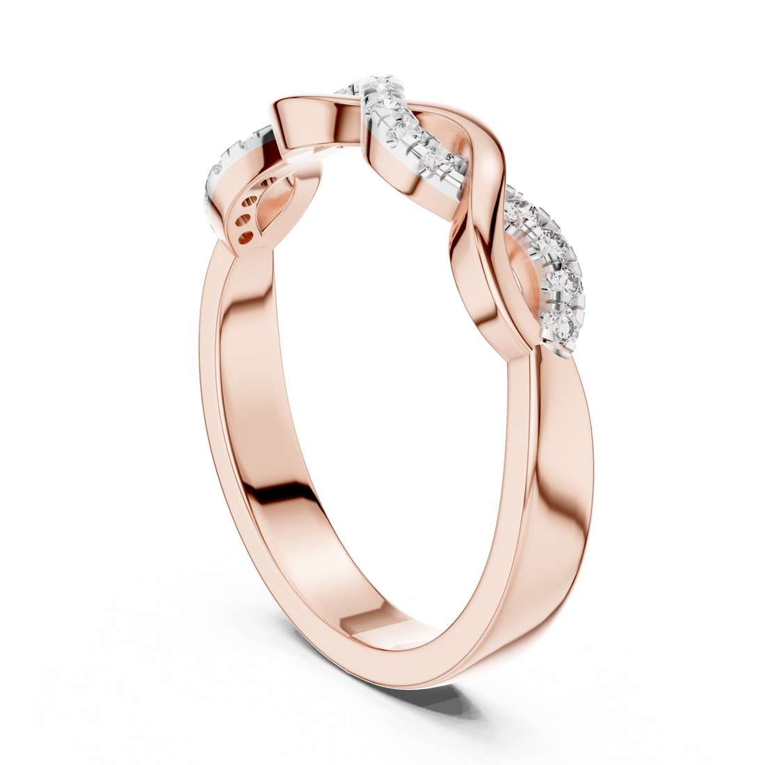 12#10005@L - Fashion None Ring - White Gold