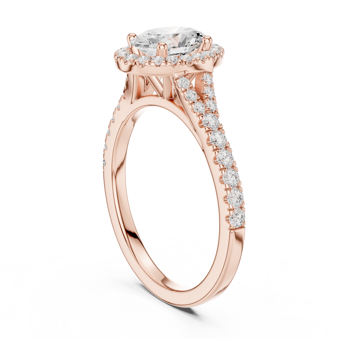 DDLR-910 - Halo Oval Ring - White Gold