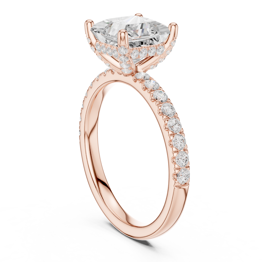 DDLR-161-PR - Solitaire Princess Ring - White Gold