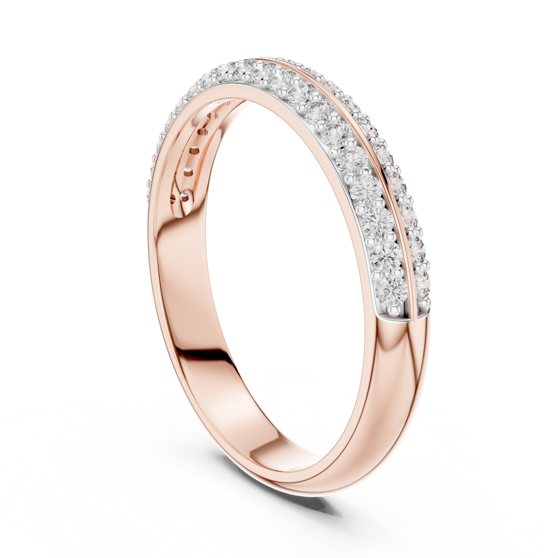 12#10009@L - Eternity Round Ring - White Gold