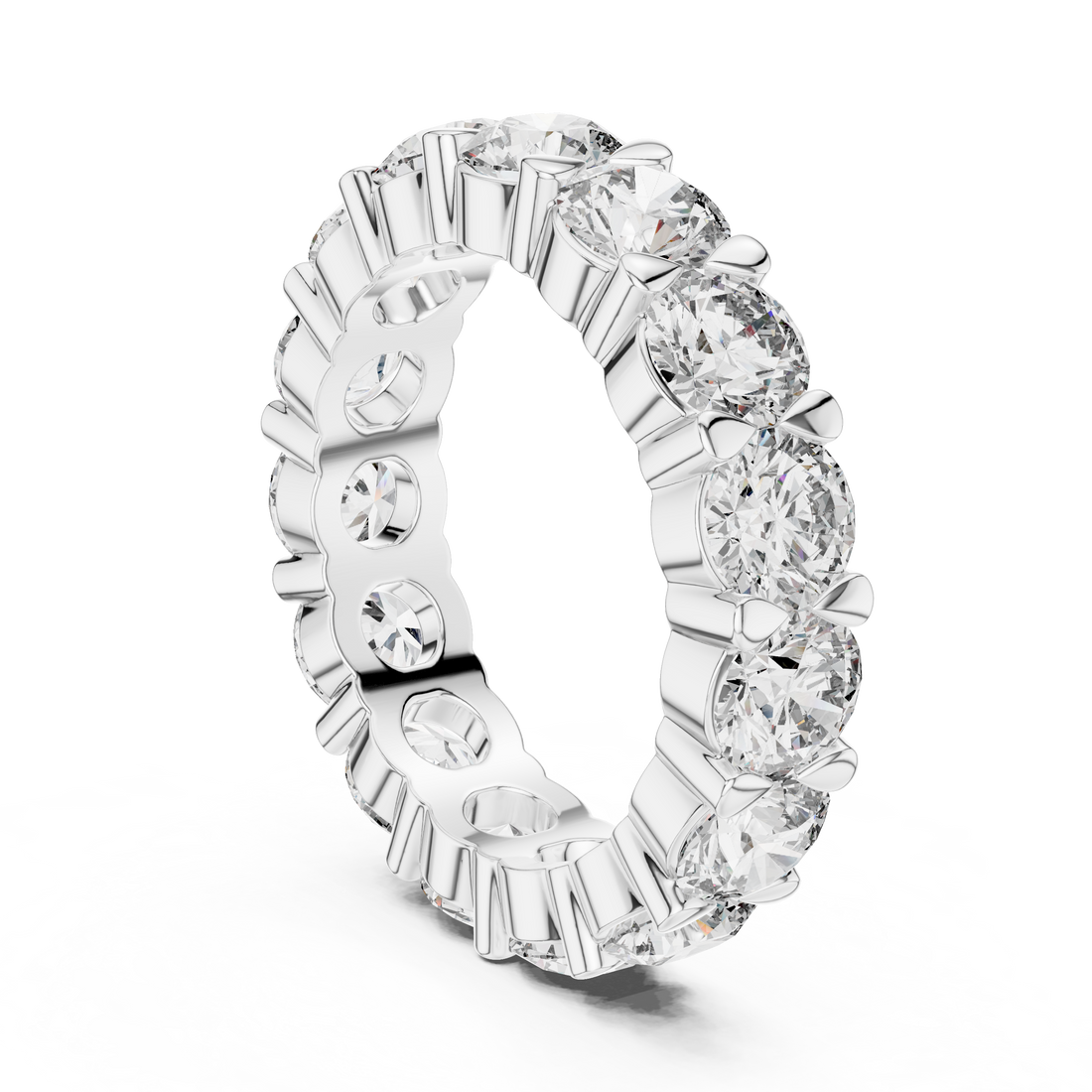 LR-0040 - Eternity Round Ring - White Gold