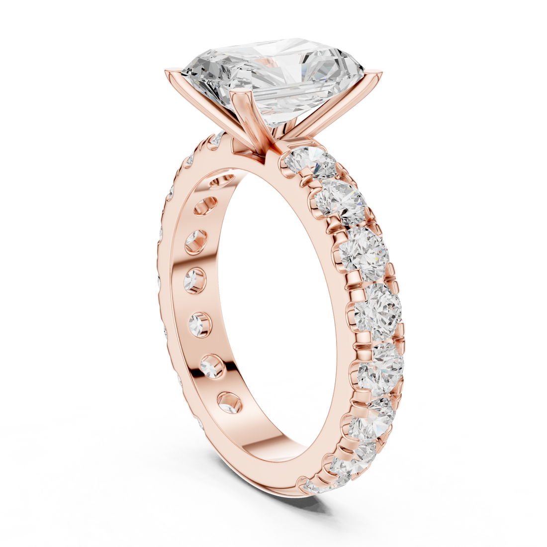 63 RA - Solitaire Radiant Ring - White Gold