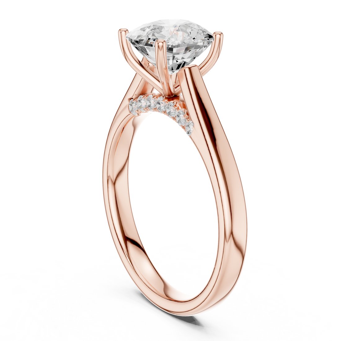 Solitaire Ring - Cushion | 18 CUS - White Gold