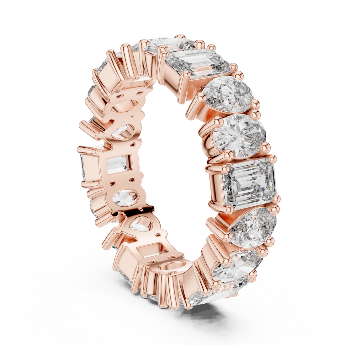 DDLR-239 - Eternity Mixed Ring - White Gold