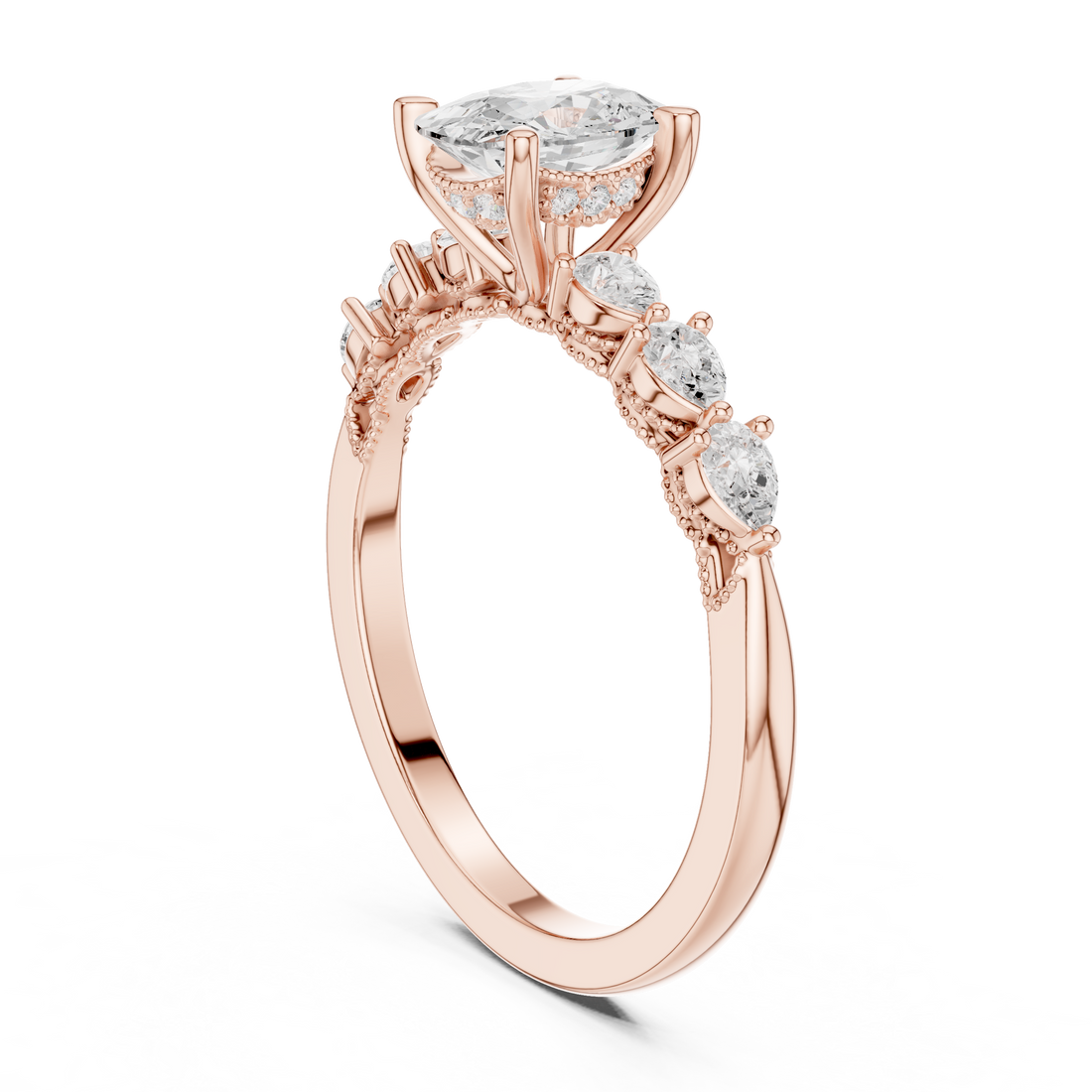 DDLR-907 - Solitaire Cushion Ring - White Gold