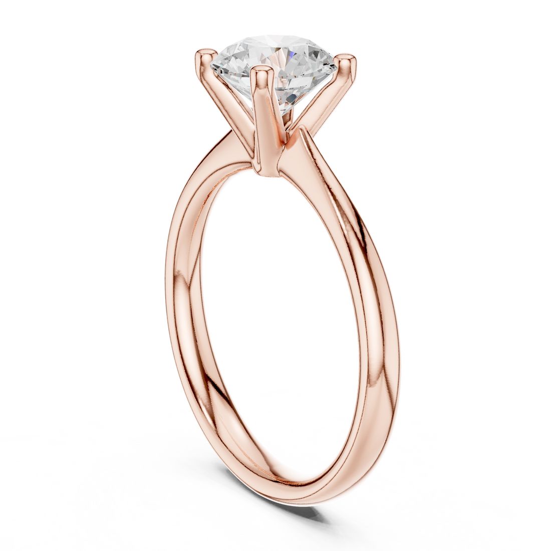 DDLR-627 - Solitaire Round Ring - White Gold