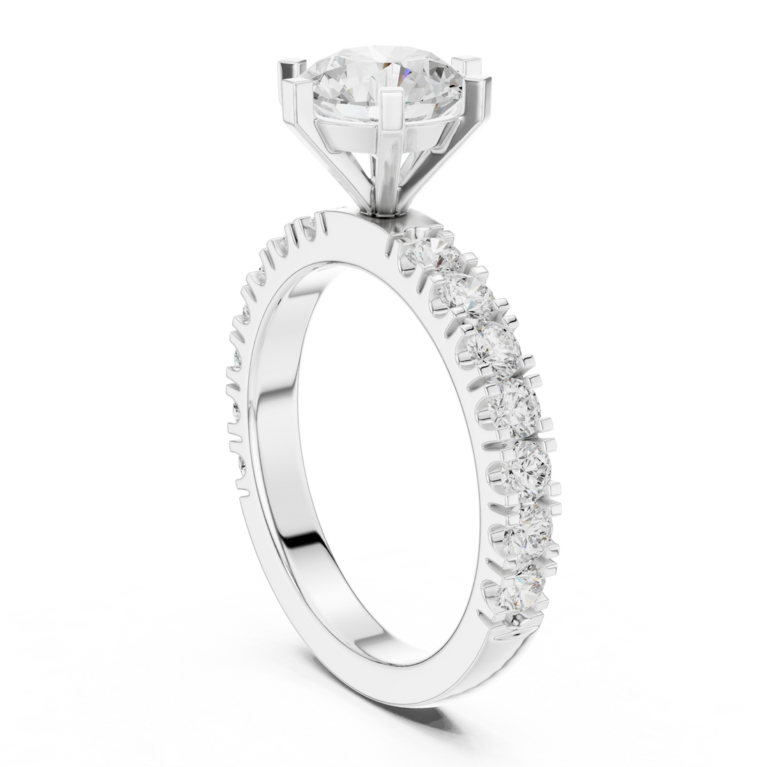 Fashion Ring - Round | DDLR-751 - White Gold