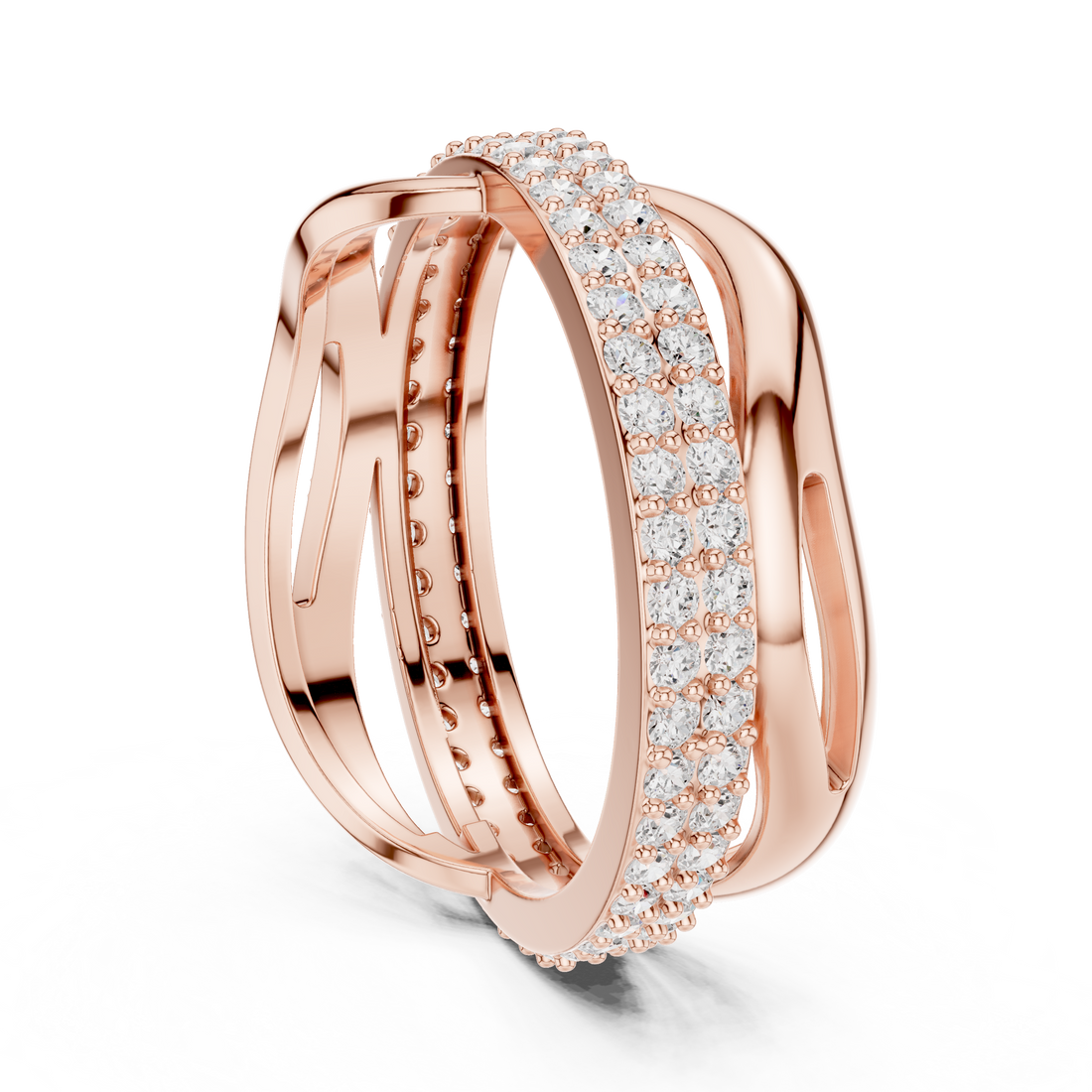 R23 - Bypass None Ring - White Gold