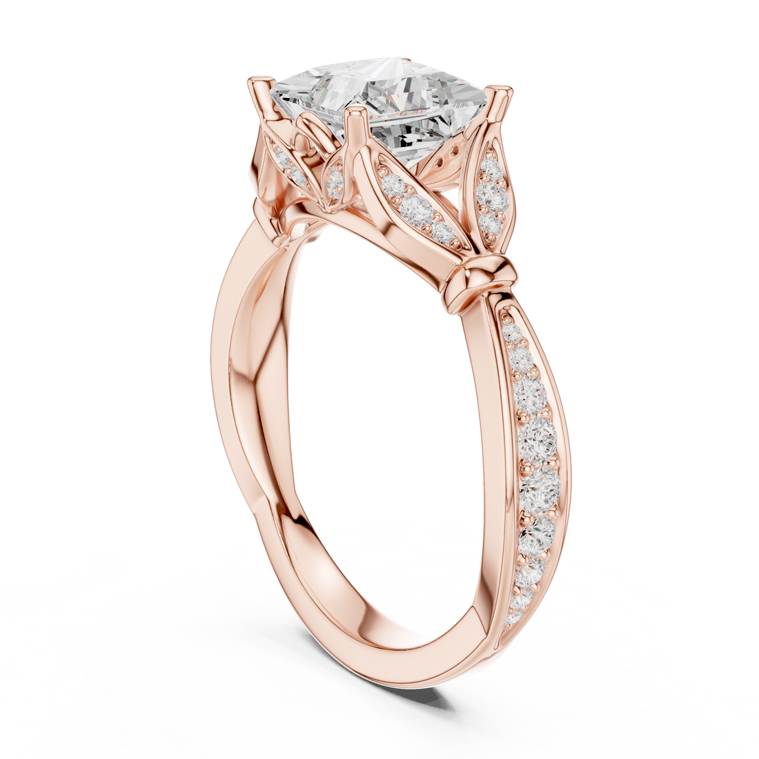 DDLR-937 - Vintage Princess Ring - White Gold