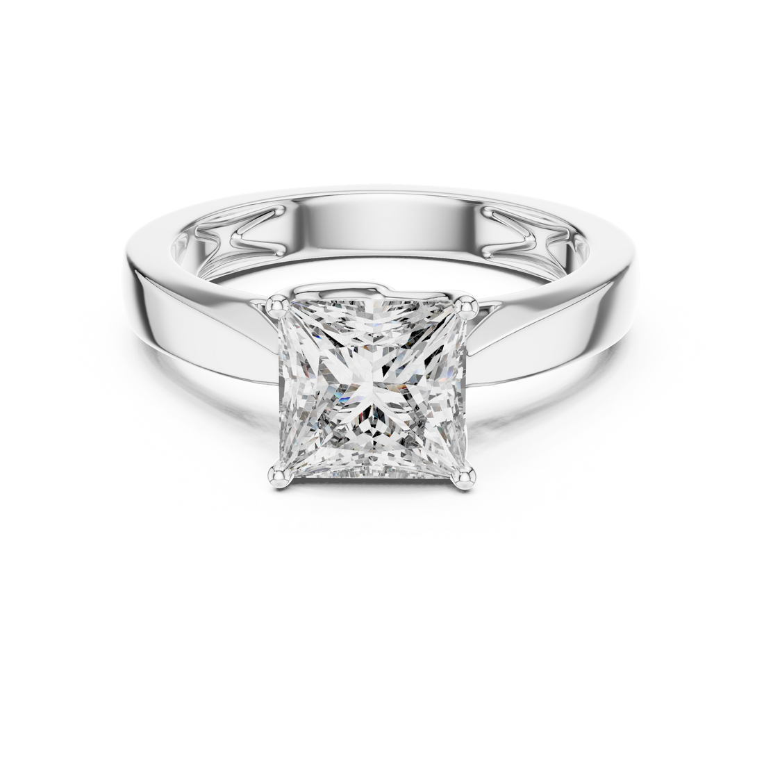 Solitaire Ring - Princess | DDLR-052 - Rose Gold