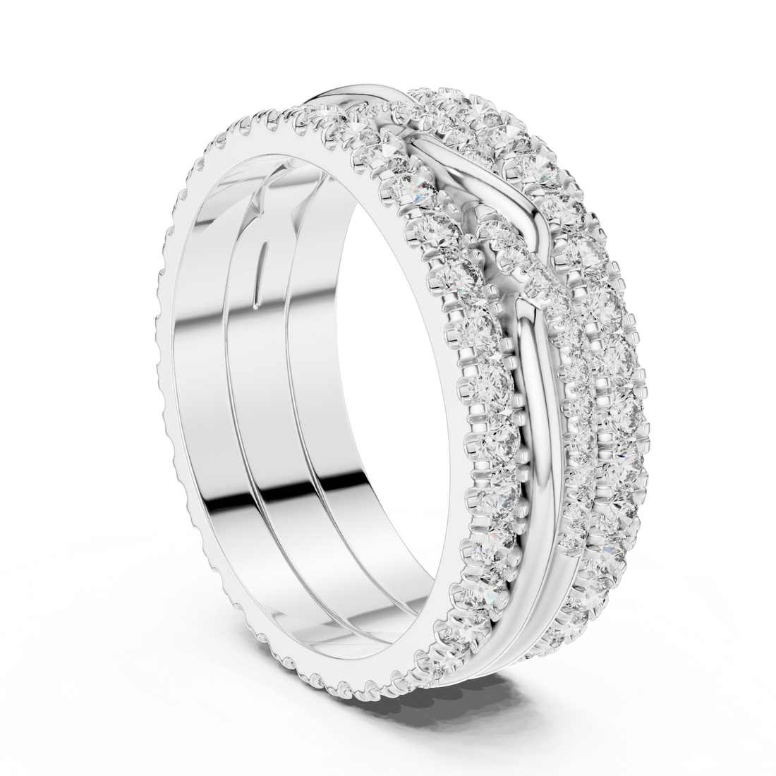 DDLR-234 - Eternity Round Ring - White Gold