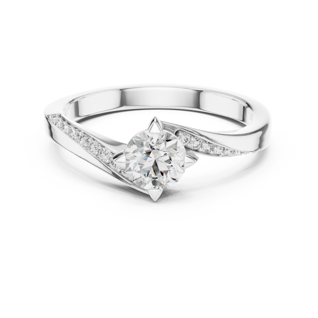 Solitaire Ring - Round | 12#10006@L - Rose Gold