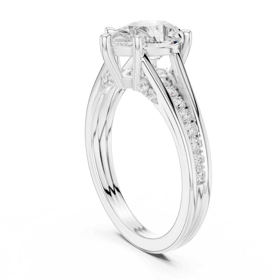 Fashion Ring - Pear | DDLR-253 - R00844-PE - White Gold