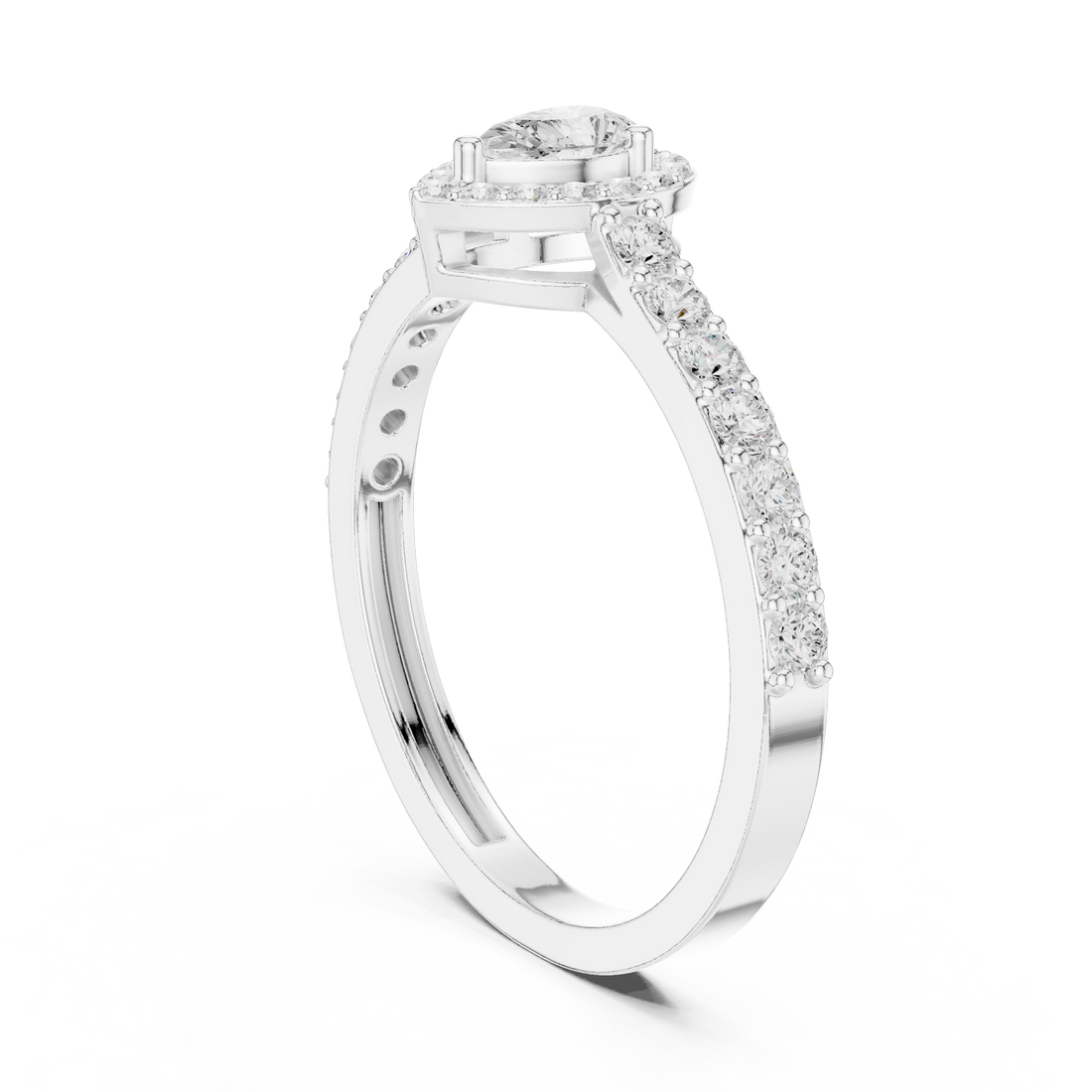 Fashion Ring - Pear | JLR-102 - White Gold