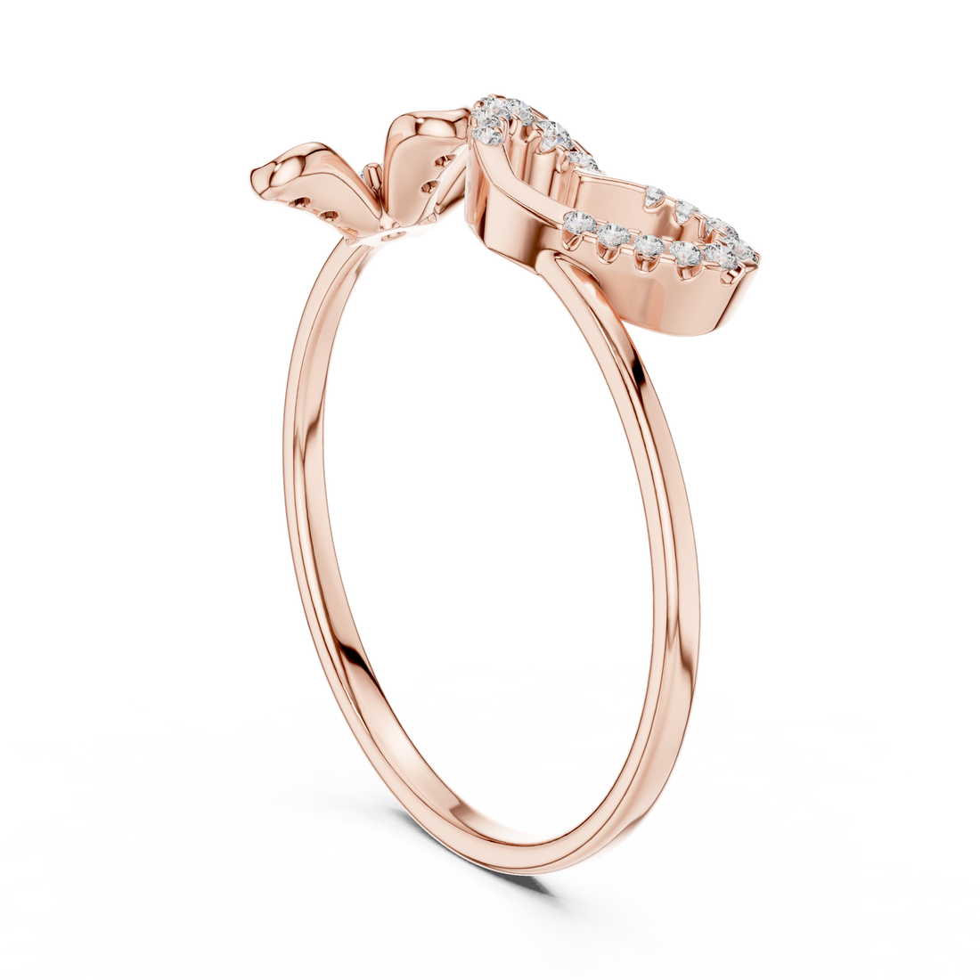 1 (242) - Fashion Round Ring - White Gold