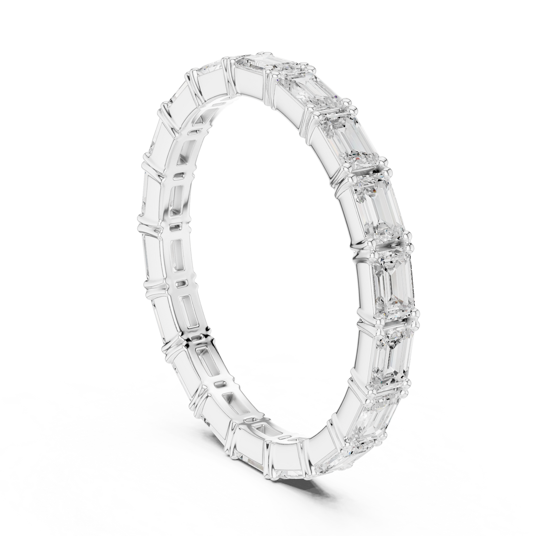 DDLR-625 - Eternity Emerald Ring - White Gold
