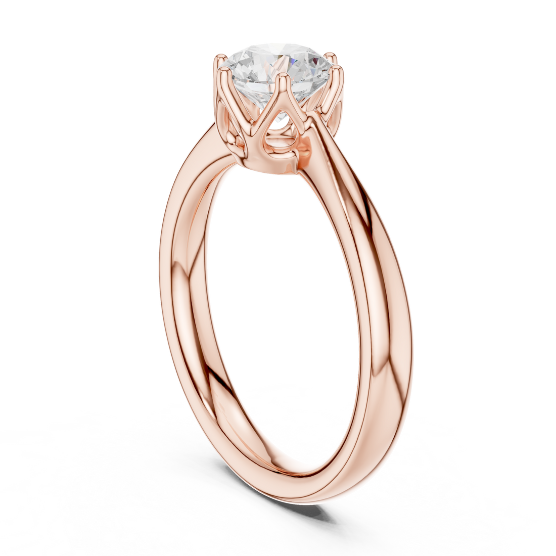 DDLR-562 - Solitaire Round Ring - White Gold