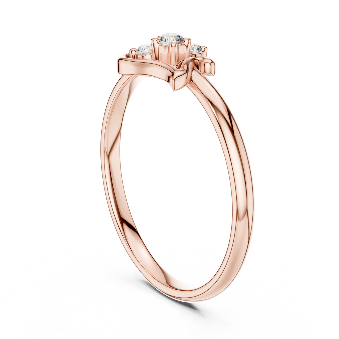 1 (365) - Fashion Round Ring - White Gold