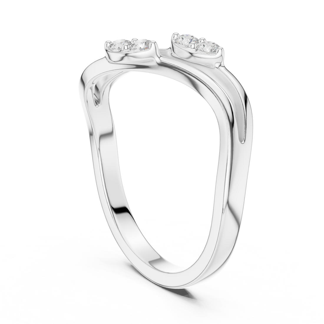 SBWR(4) - Fashion Round Ring - White Gold