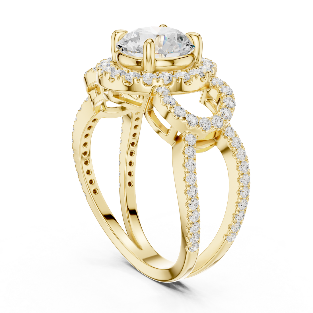 SBWR(71) - Fashion Round Ring - White Gold