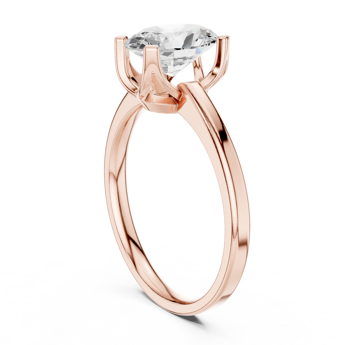 DDLR-446 - Solitaire Oval Ring - White Gold