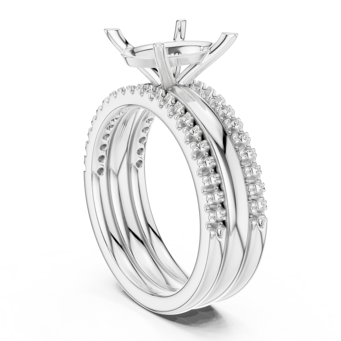 DDLR-302-OV - Solitaire Oval Ring - White Gold