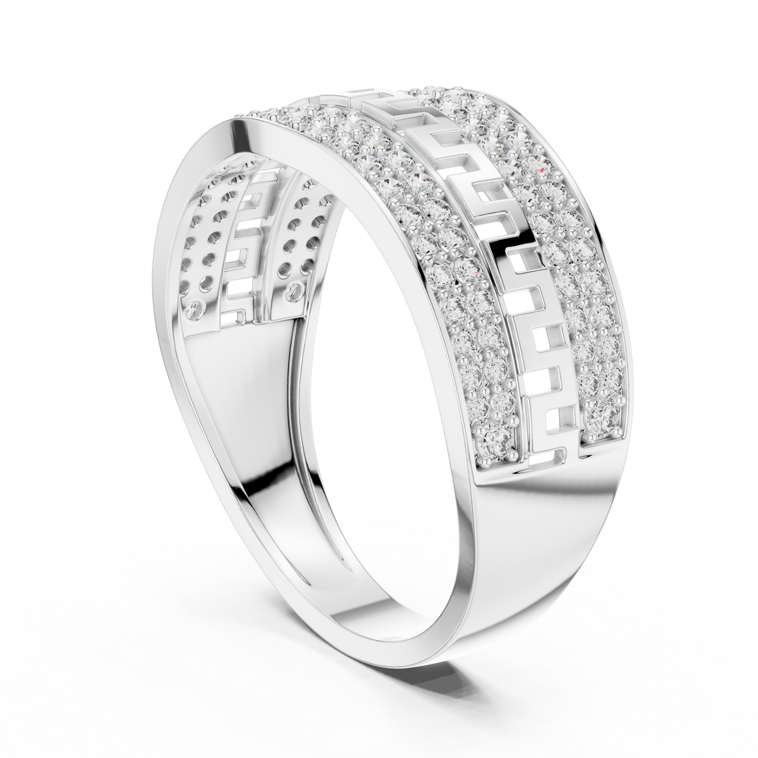 LR-01 (16) - Fashion None Ring - White Gold