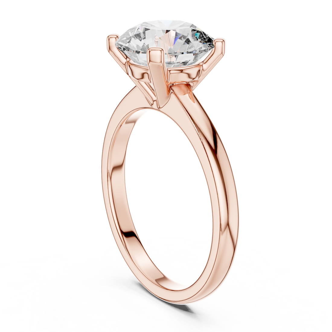 DDLR-065 - Solitaire Round Ring - White Gold