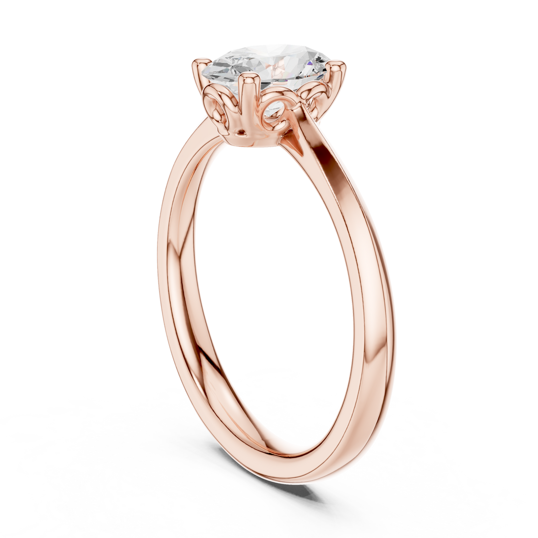 DDLR-573 - Solitaire Oval Ring - White Gold