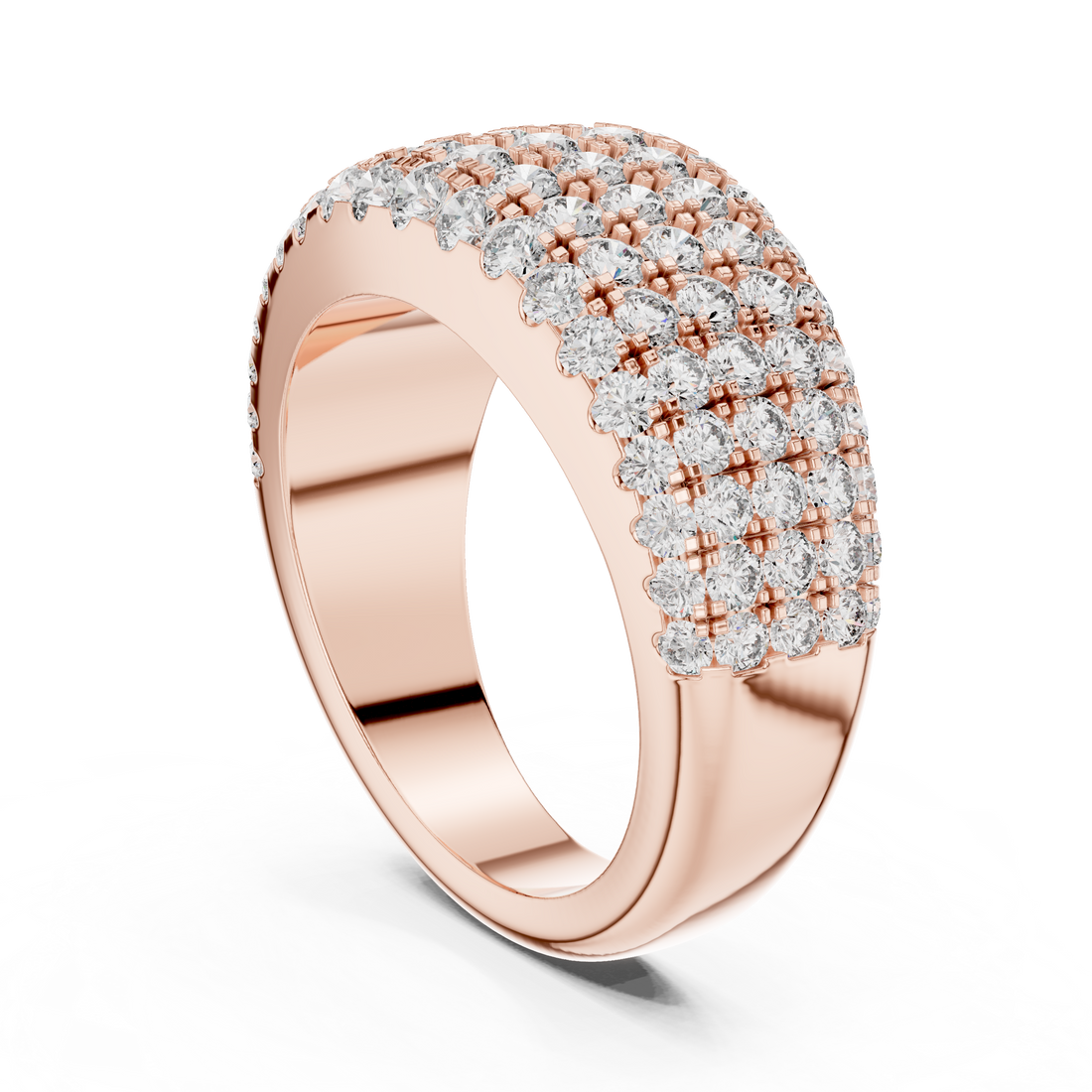 02 - Fashion Round Ring - White Gold