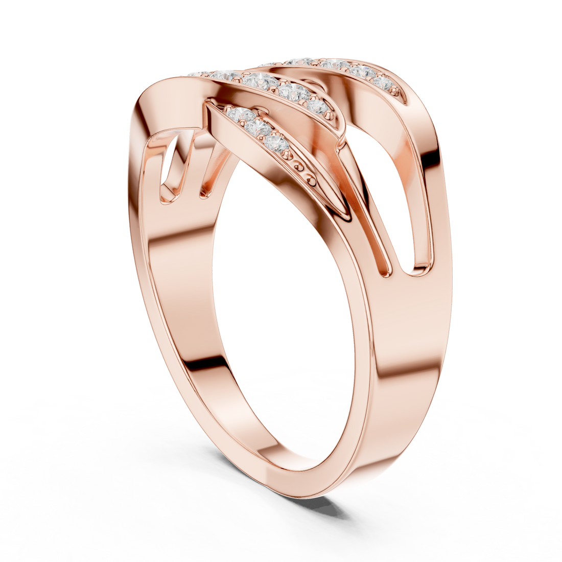 SBWR(49) - Fashion Round Ring - White Gold