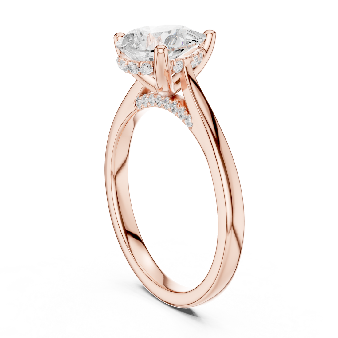 DDLR-987 - Solitaire Pear Ring - White Gold