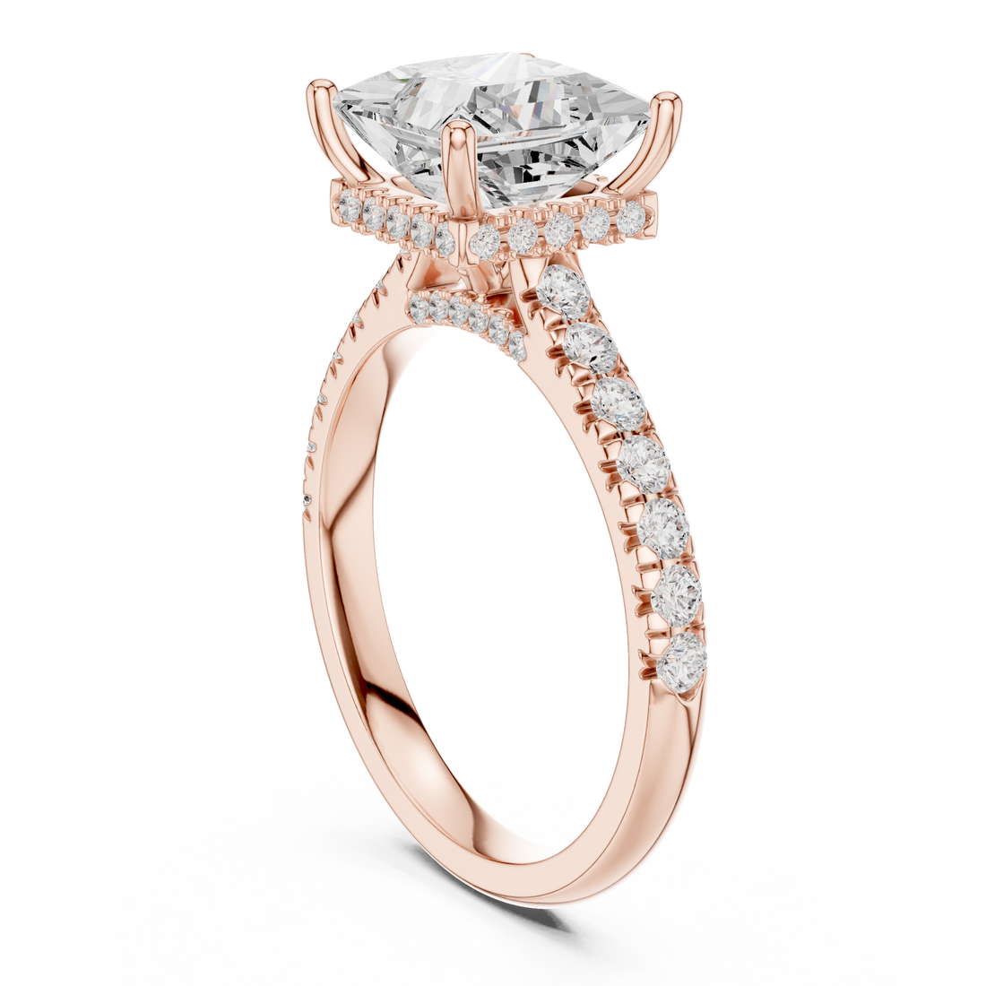 DDLR-258-PR - Solitaire Princess Ring - White Gold
