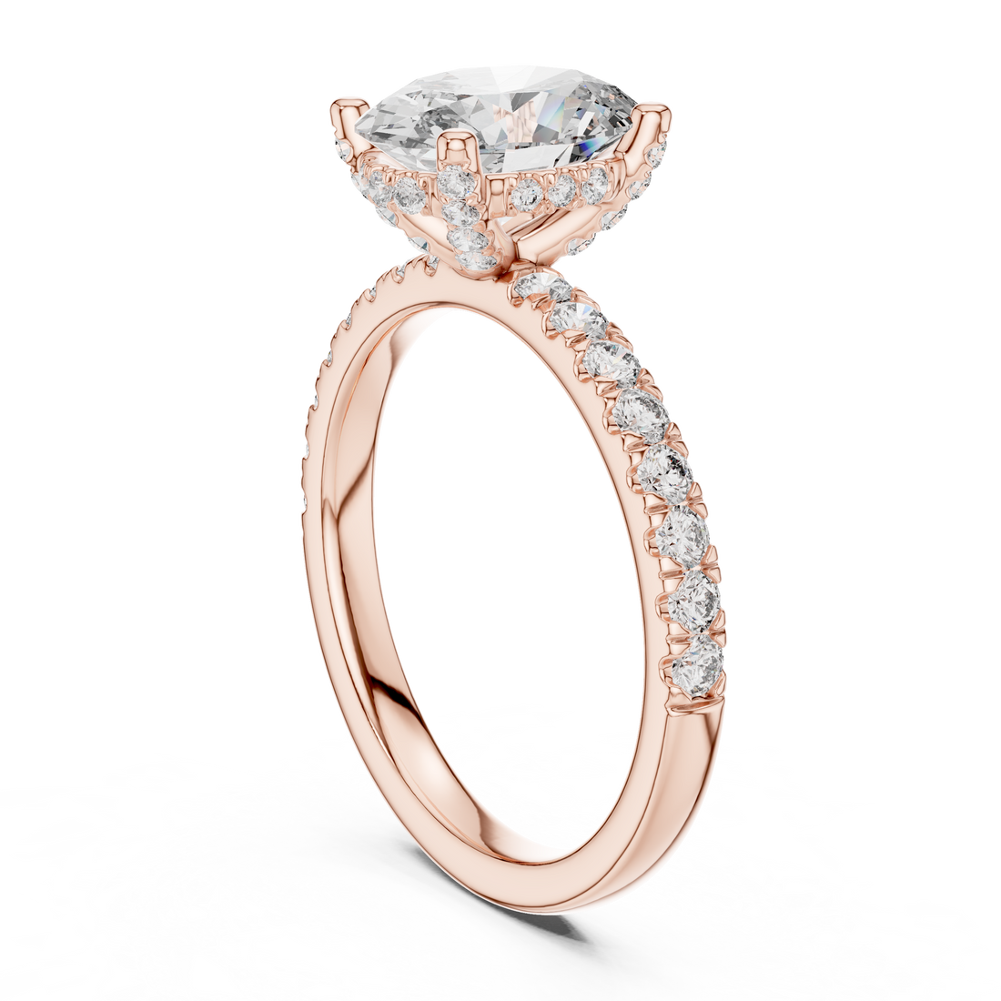 DDLR-161 - Solitaire Oval Ring - White Gold