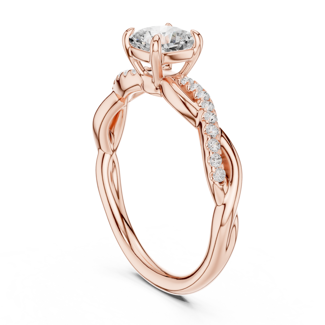 DDLR-591 - Solitaire Cushion Ring - White Gold