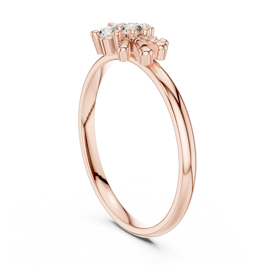 LR-01 (91) - Fashion Round Ring - White Gold