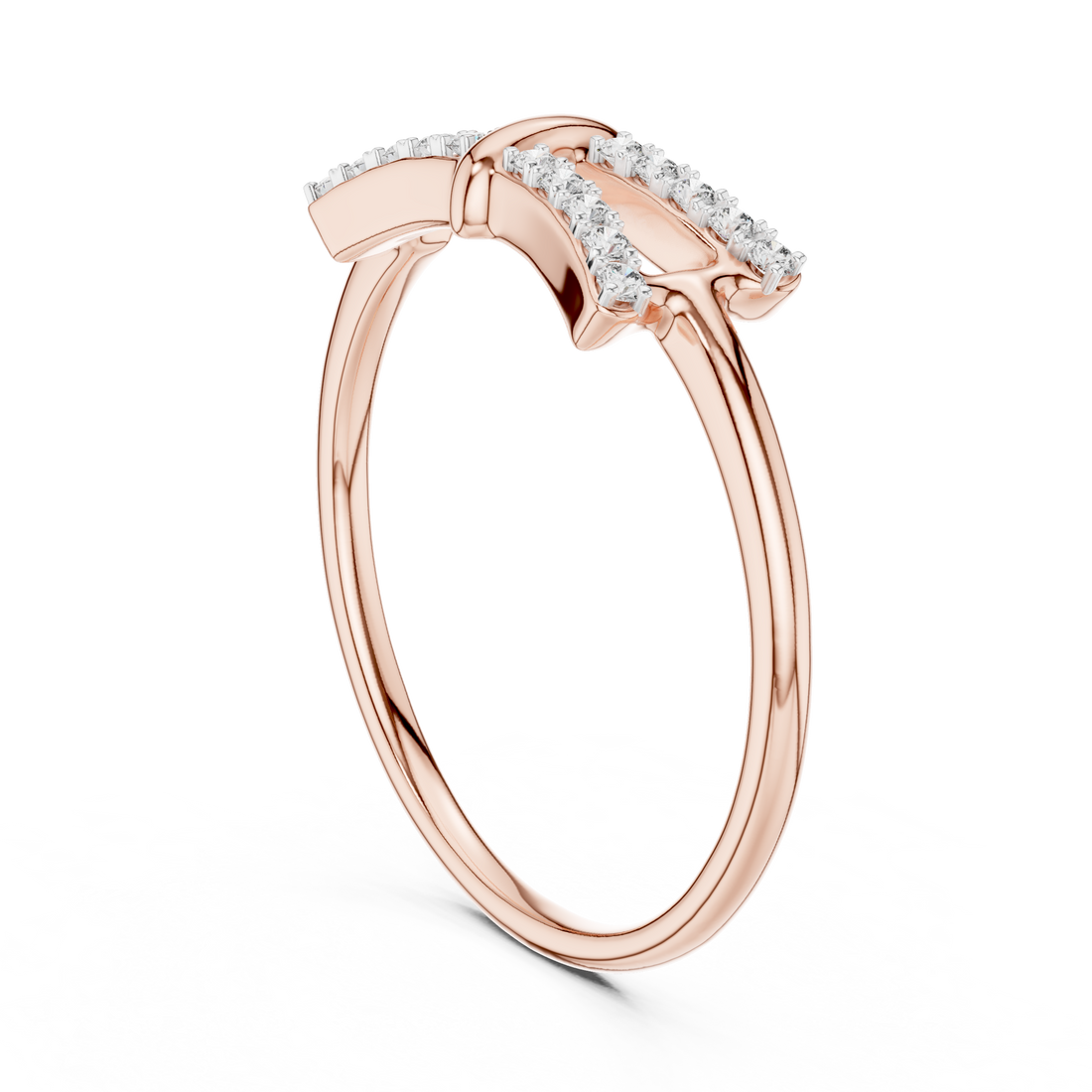 12#10050@L - Fashion None Ring - White Gold