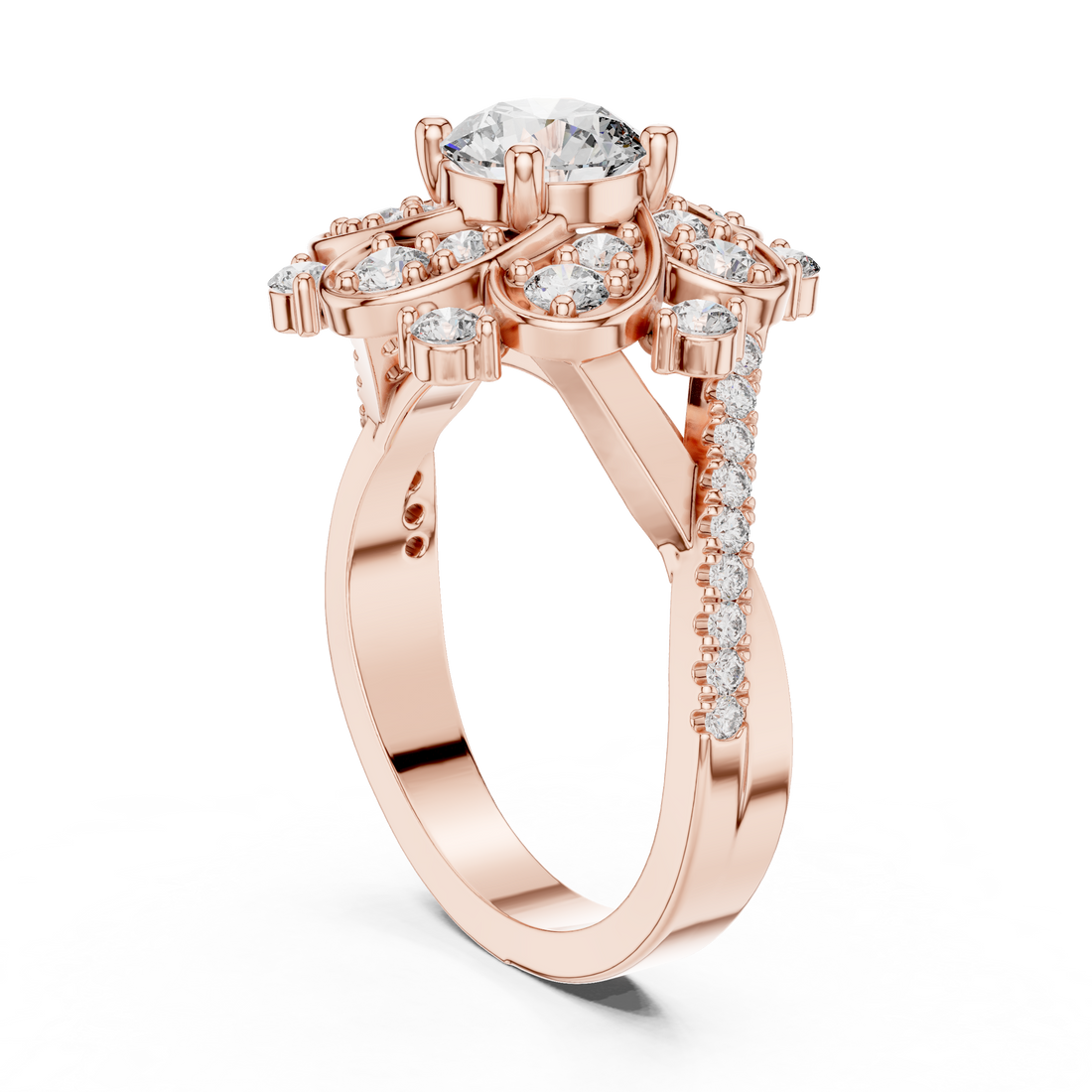 DDLR-187 - Fashion Round Ring - White Gold
