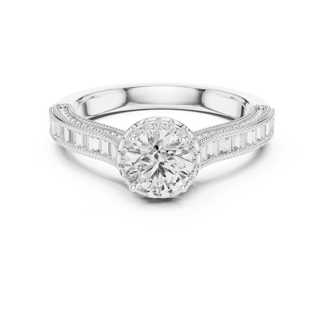Vintage Ring - Round | LR-0206 - Rose Gold