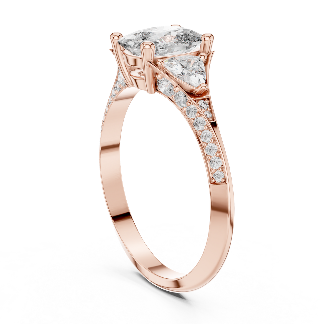 00001L (44) - Fashion Oval Ring - White Gold