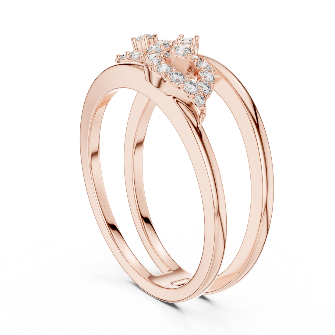 LR-01 (72) - Fashion Round Ring - White Gold