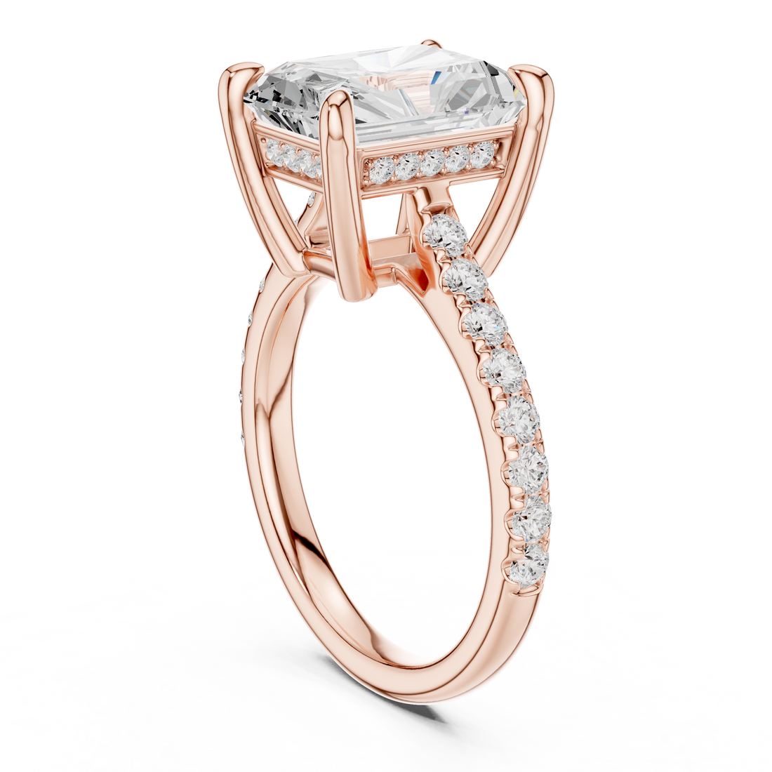 DDLR-250 - RA - Solitaire Radiant Ring - White Gold