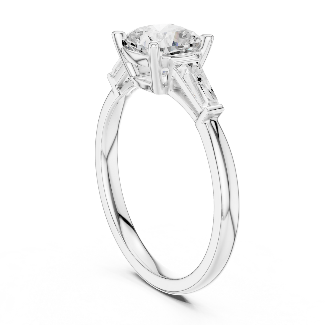 DDLR-921 - Three Stone Cushion Ring - White Gold