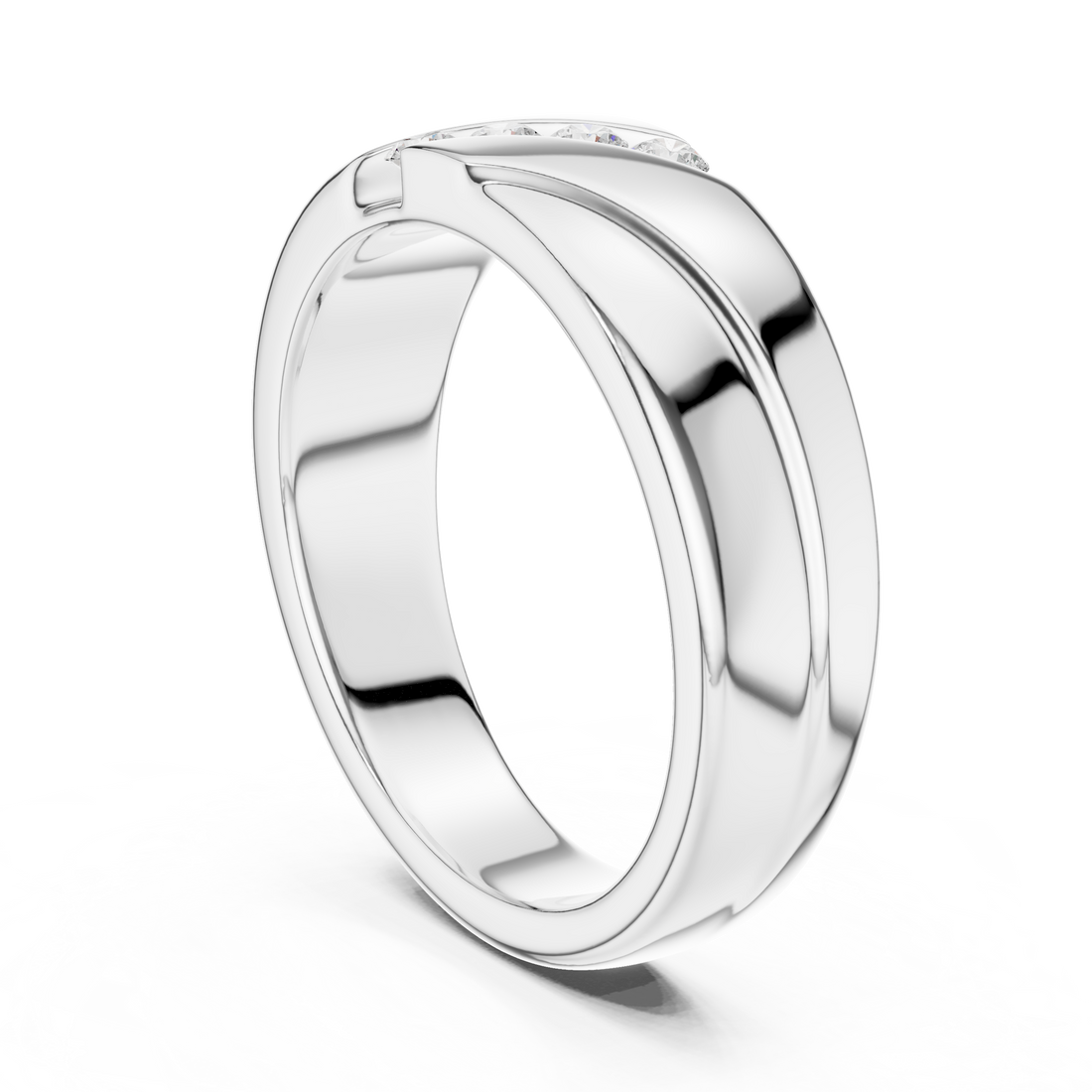 DDLR-427 - Fashion Round Ring - White Gold