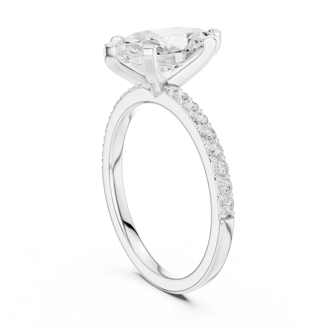 DDLR-887 - Solitaire Marquise Ring - White Gold