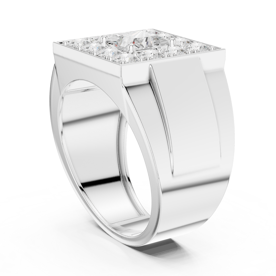 DDLR-388 - Fashion Princess Ring - White Gold