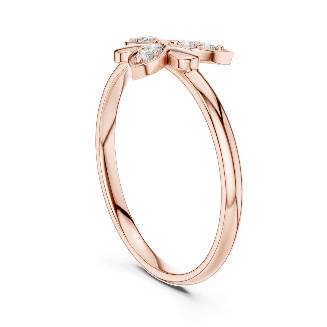 1 (263) - Fashion Round Ring - White Gold