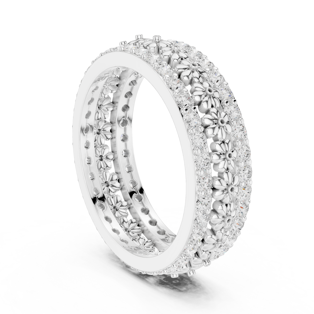 R40 - Eternity Round Ring - White Gold