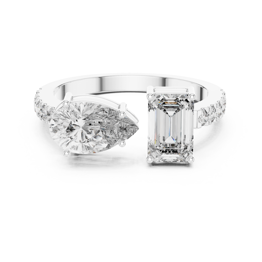 Bypass Ring - Mixed | LR-0055 - Rose Gold